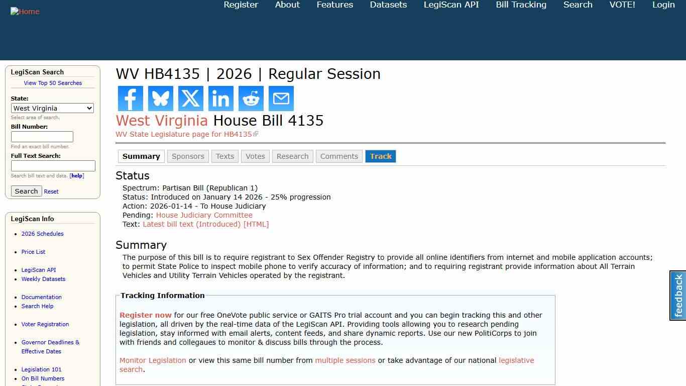WV HB4135 | 2026 | Regular Session | LegiScan