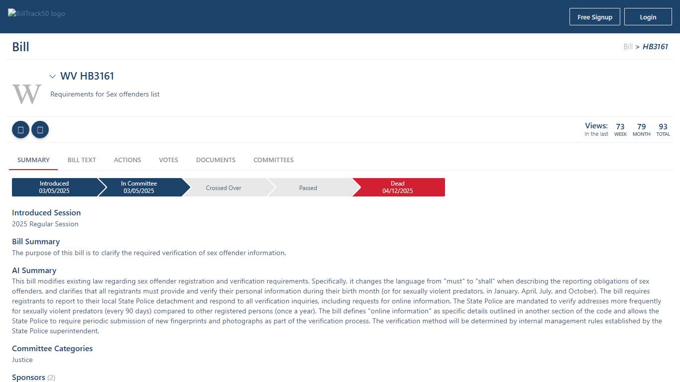 WV HB3161 | BillTrack50